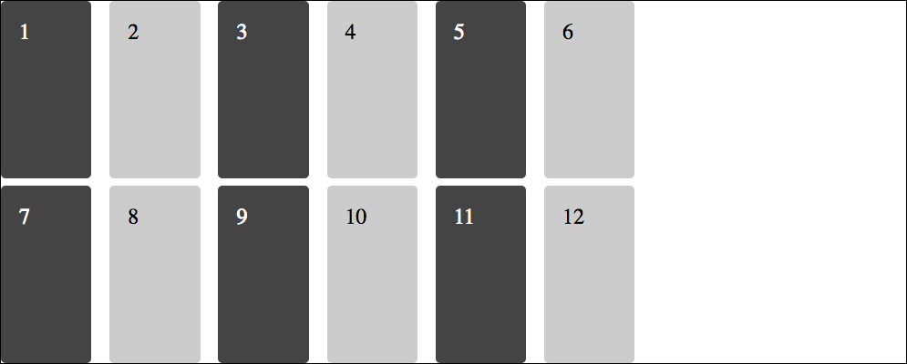 Screenshot of Percentage based grids and gaps